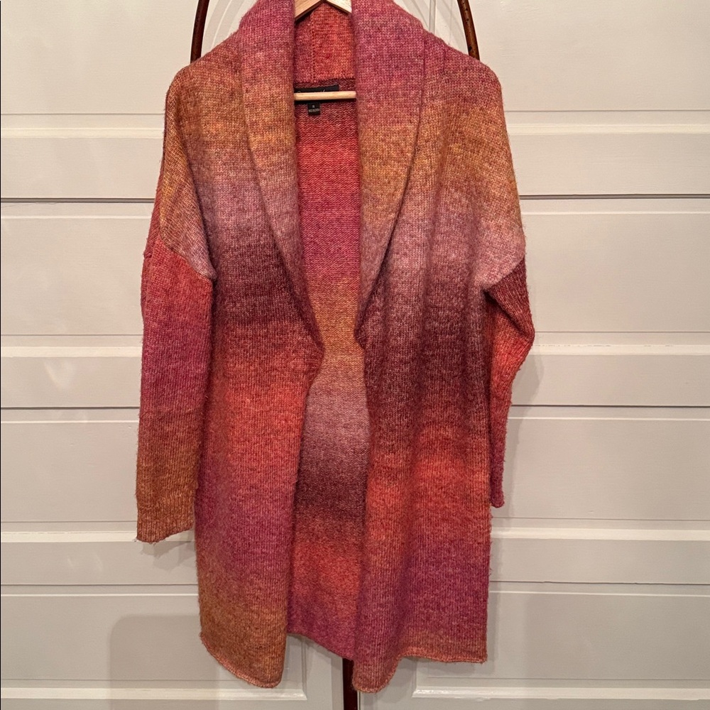 Boho Ombre Cardigan Shawl Collar Cozy Layering Sweater xl